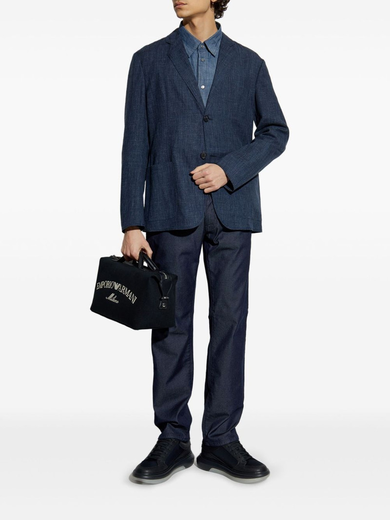 GIORGIO ARMANI cotton tapered leg jeans outlook