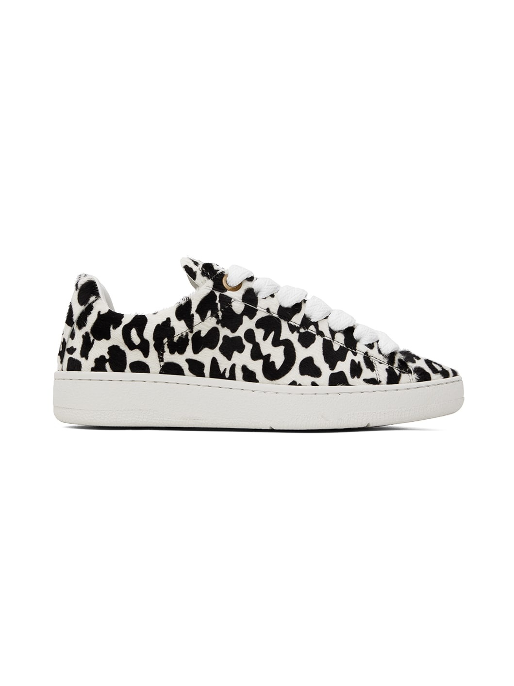 White & Black Curb Lite Sneakers - 1