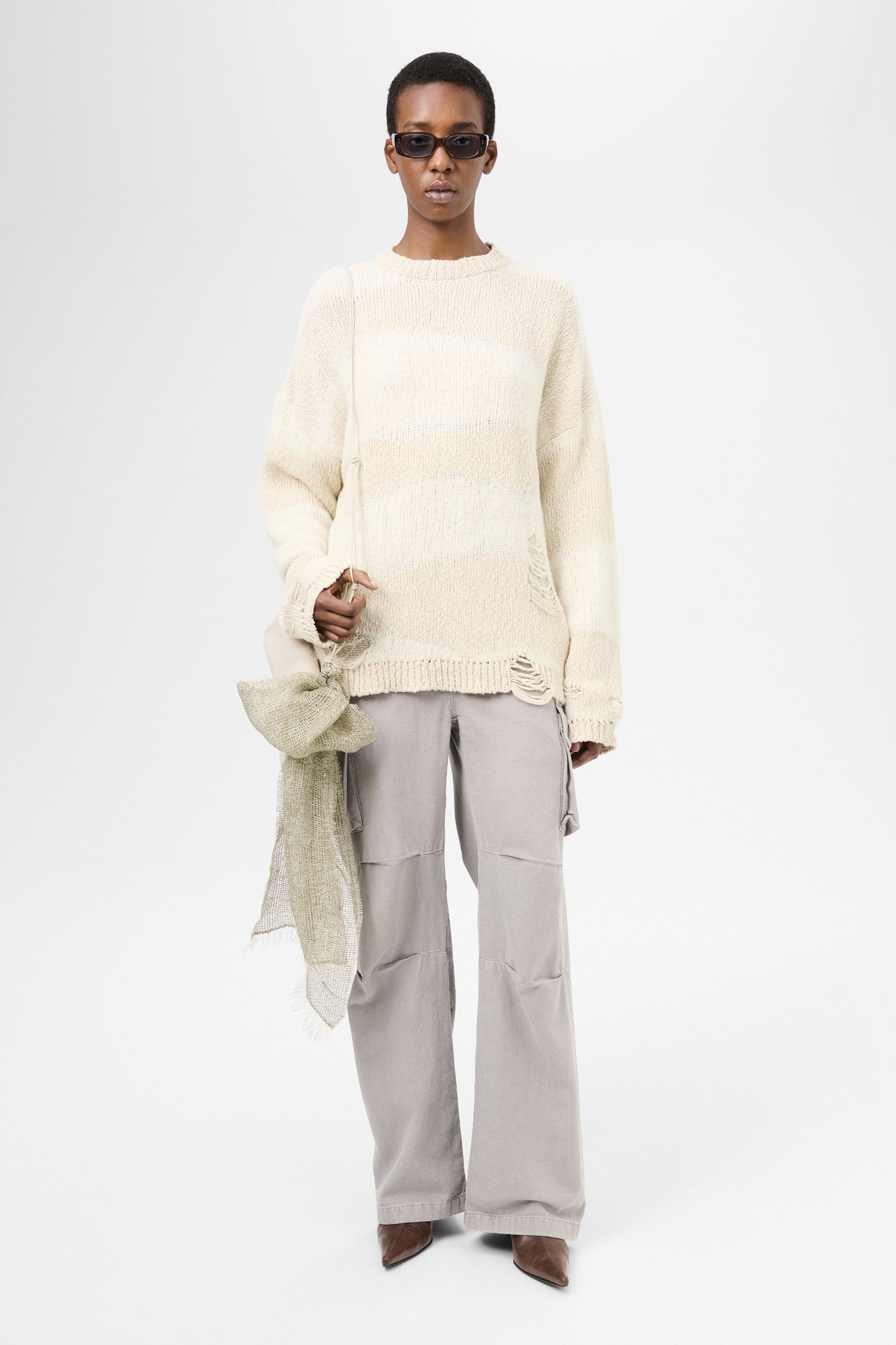 Popover Roundneck White Destructive Wave - 2