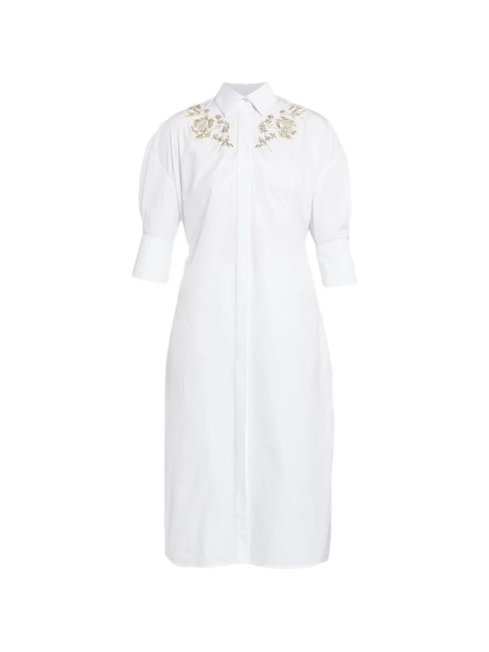 embellished shirt dress - 1