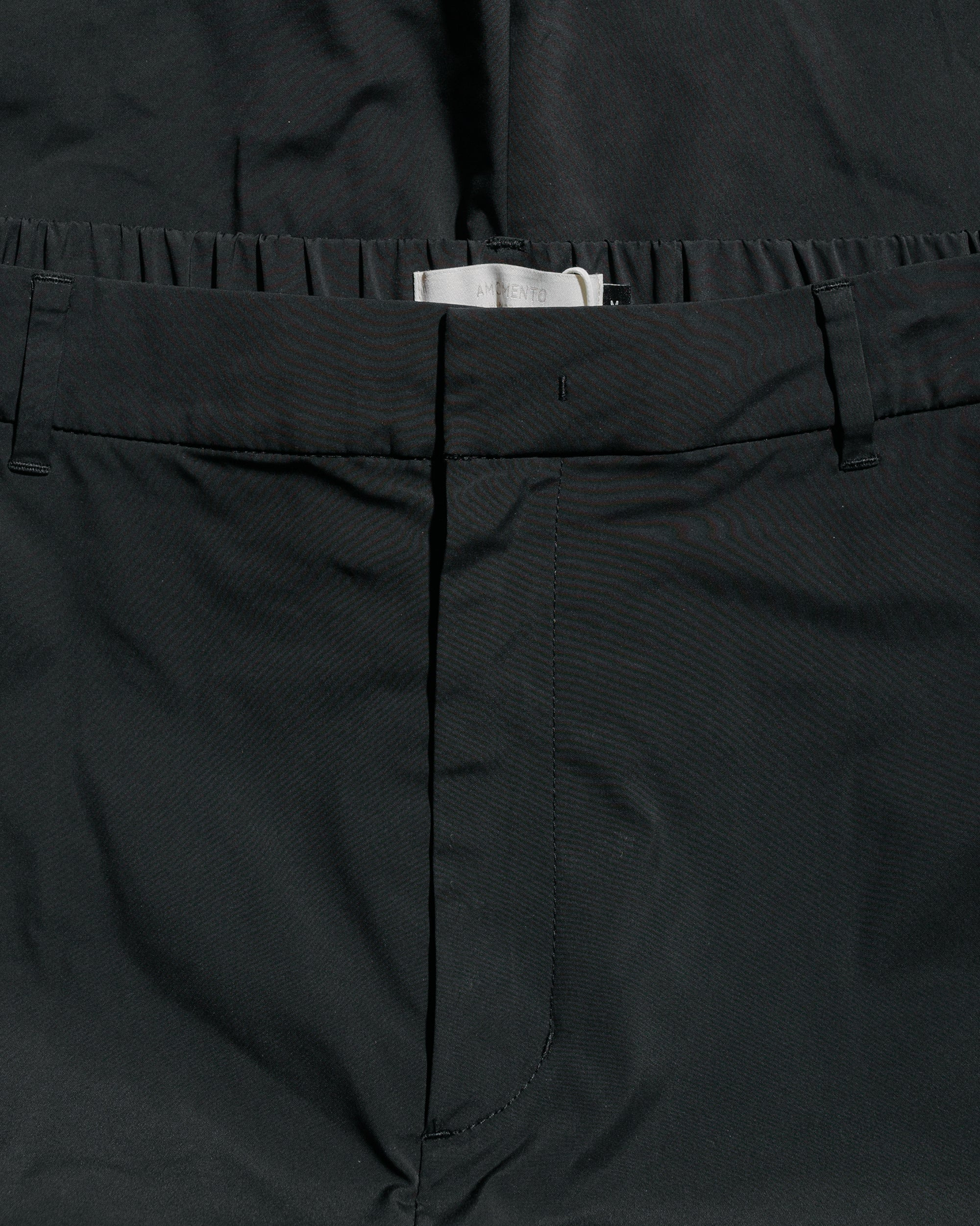 Taffeta Curved Leg Pants Black - 5