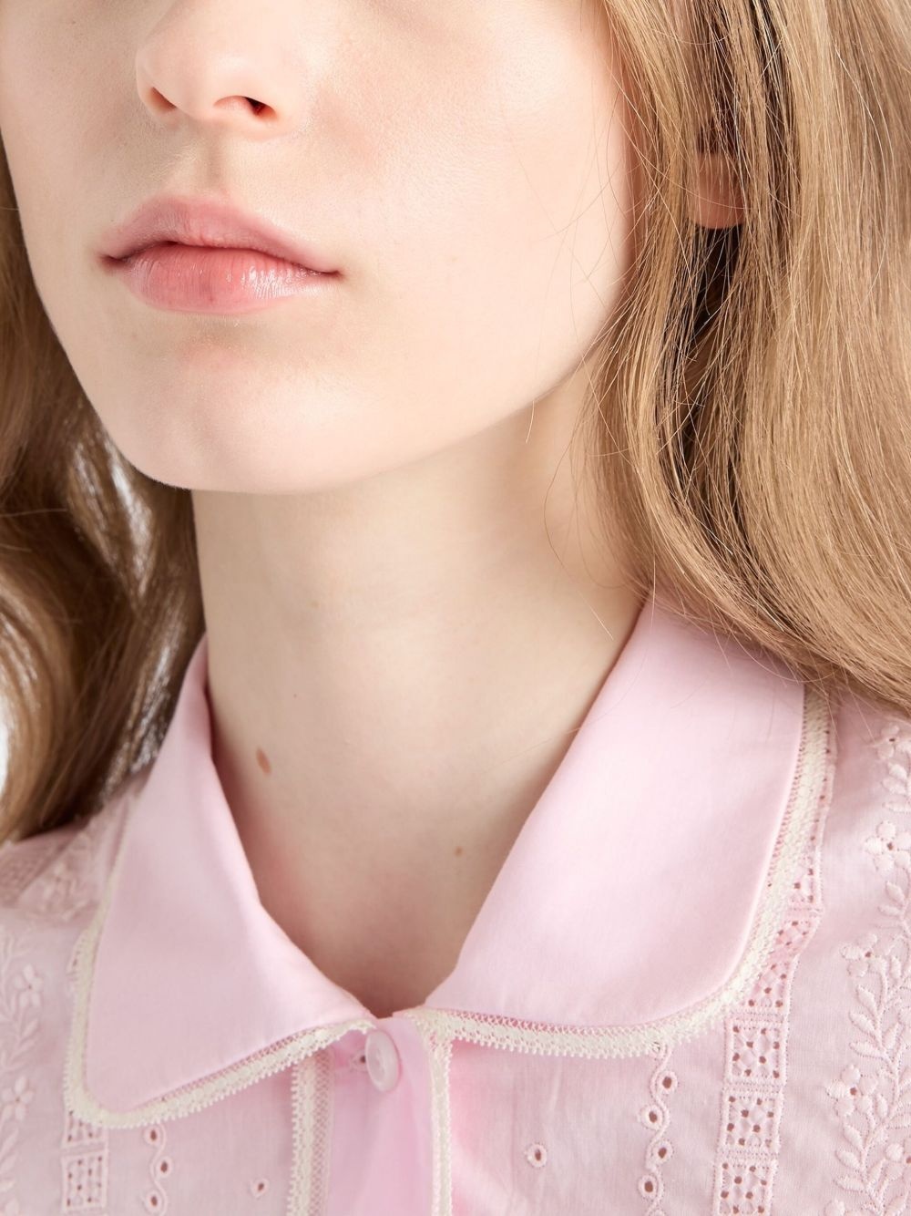 batiste-embroidered shirt - 5