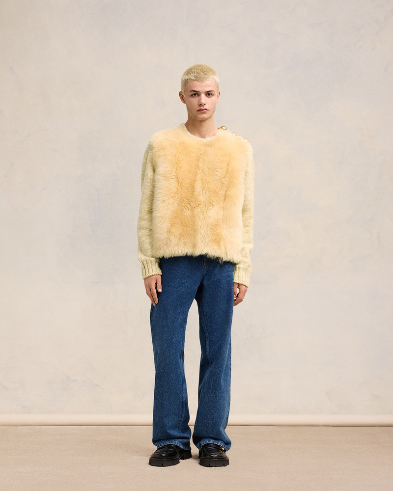 AMI Paris SHEARLING CREW NECK SWEATER outlook