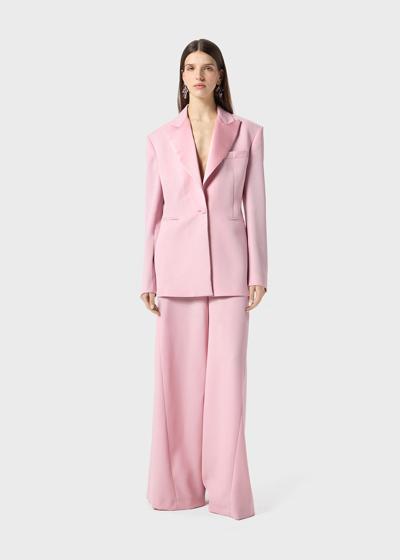 Blumarine SINGLE-BREASTED JACKET IN GRAIN DE POUDRE WOOL outlook