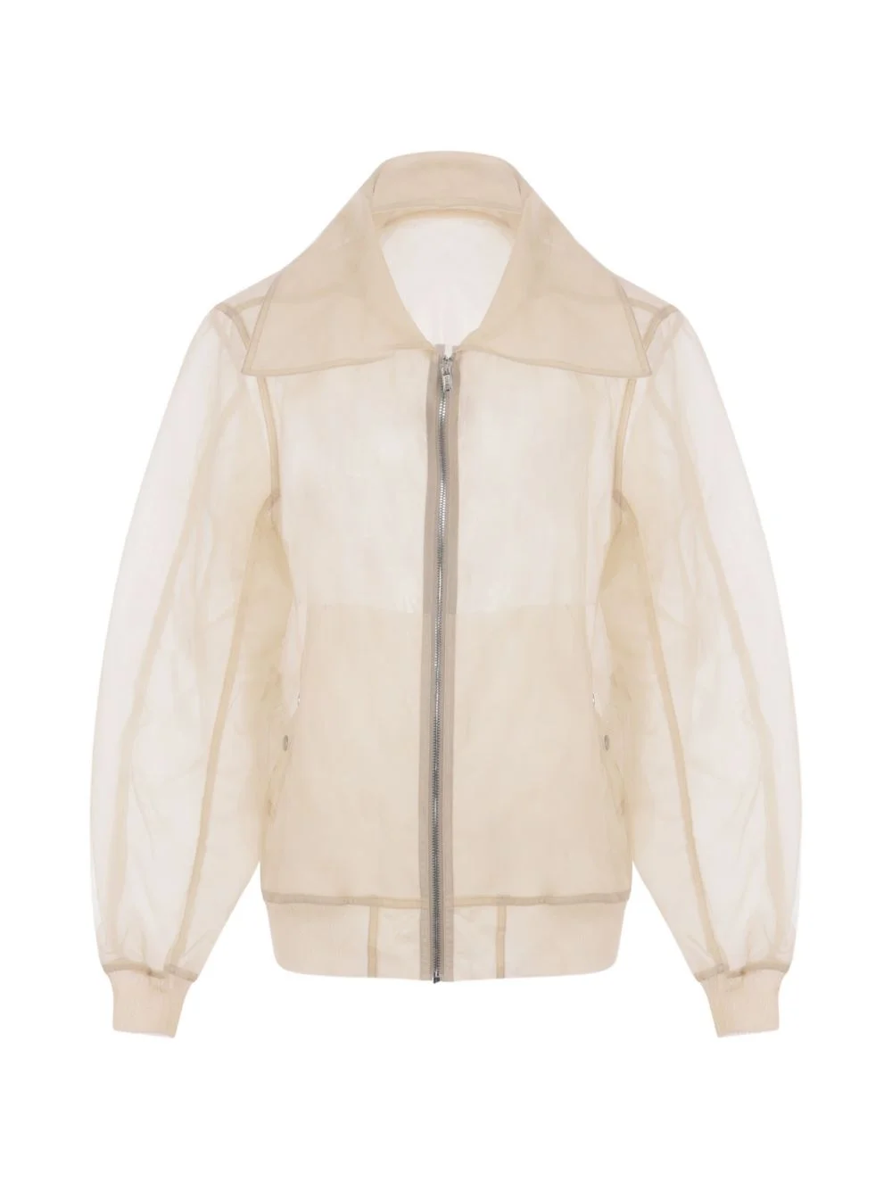sheer zip-up jacket - 1