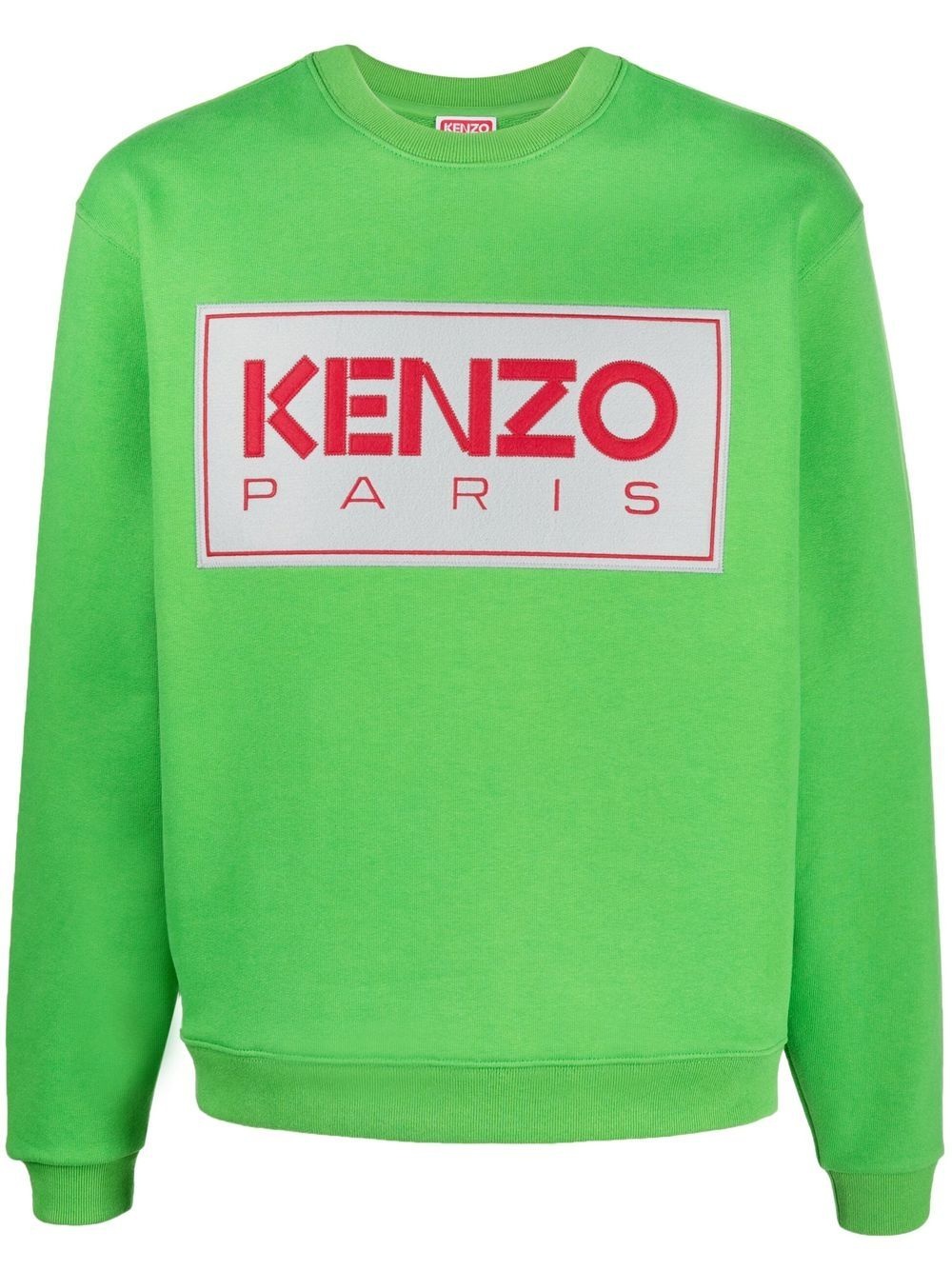 logo patch crew-neck sweatshirt - 1