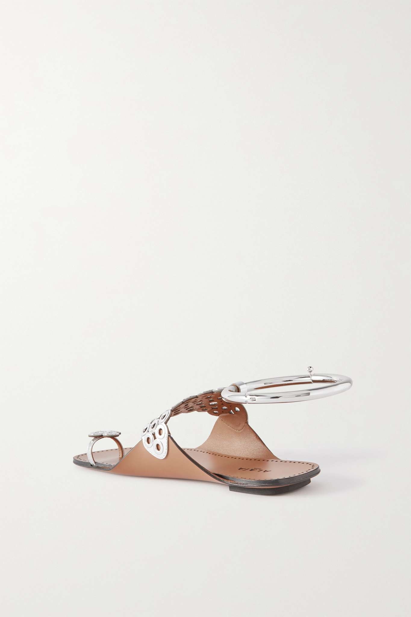 Embellished leather sandals - 3