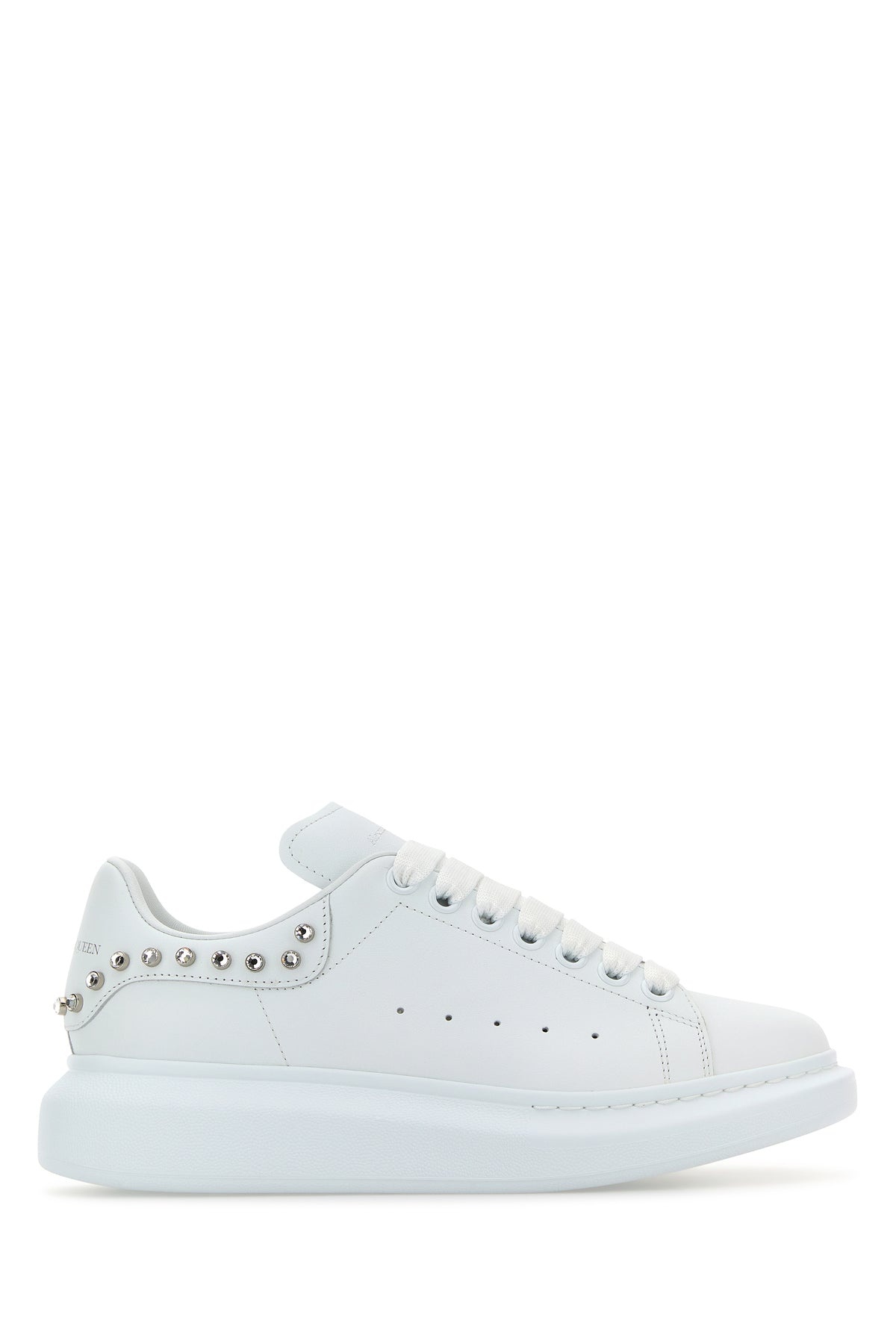 White leather sneakers with white leather heel - 1