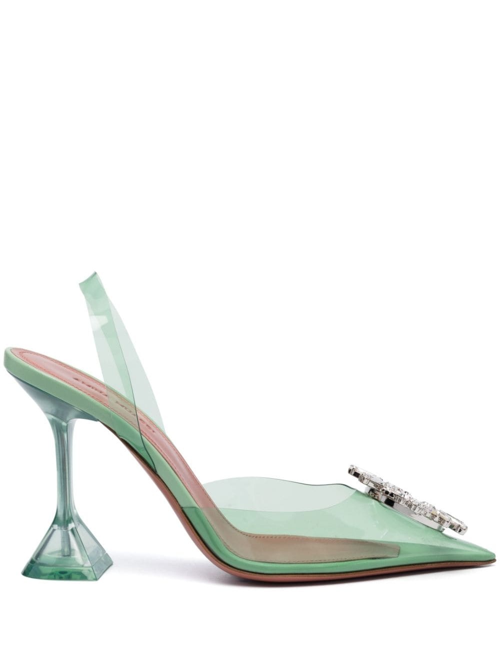 Begum crystal-buckle slingback pumps - 1