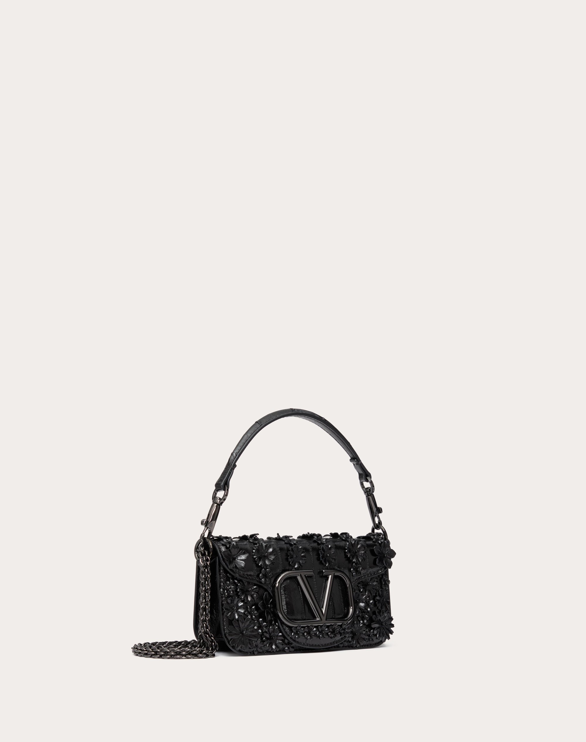 VALENTINO GARAVANI LOCÒ SMALL SHOULDER BAG EMBROIDERED IN EEL - 2