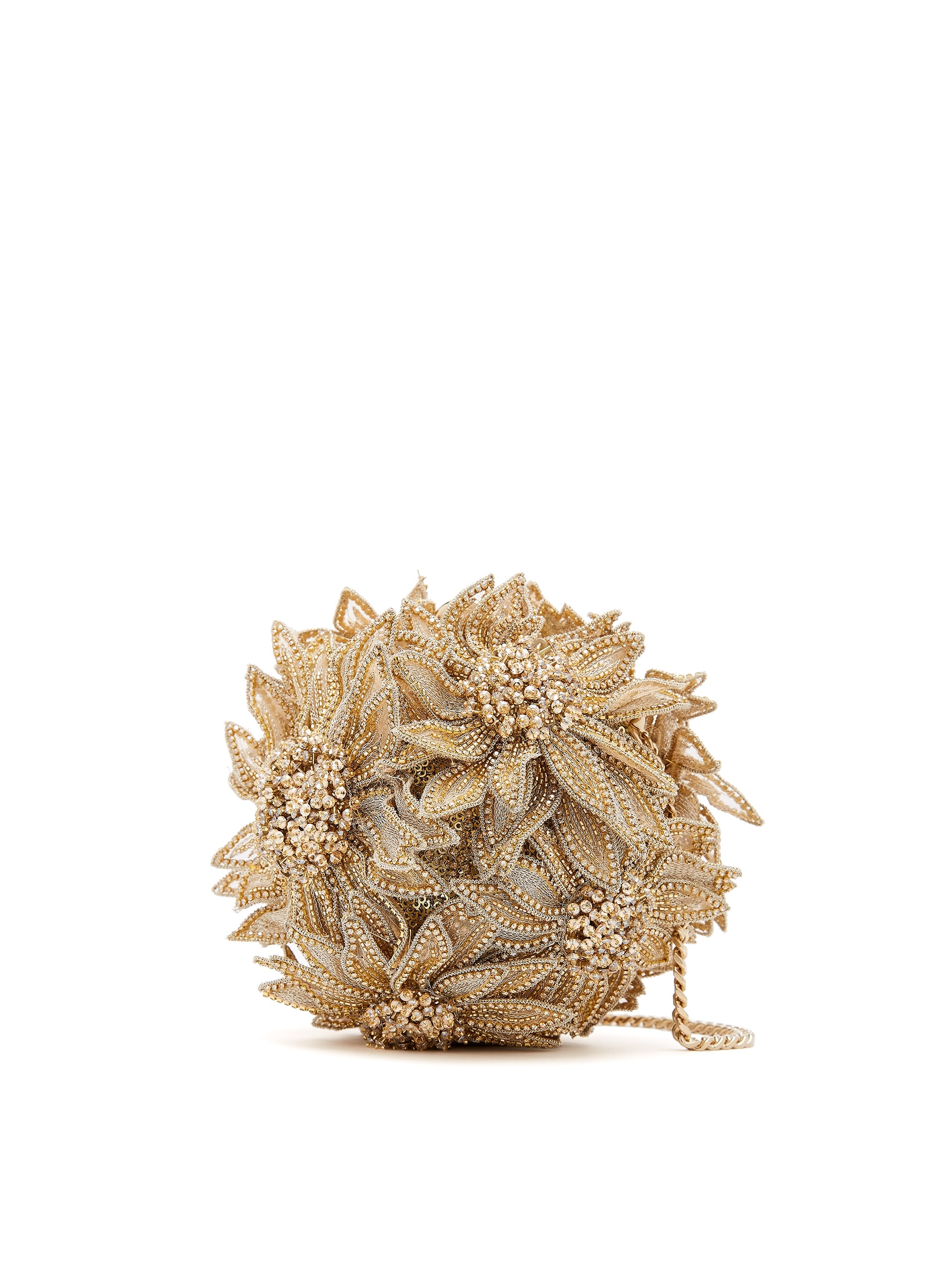 SUNFLOWER CRYSTAL EMBROIDERED BILLIARD BAG - 1