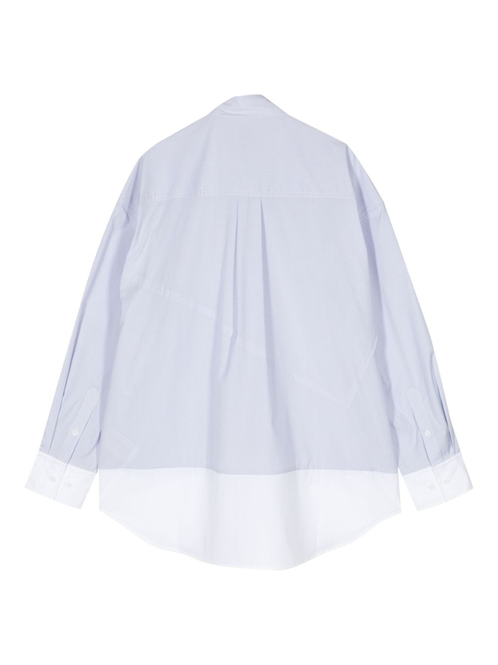 logo-embroidered patchwork shirt - 2