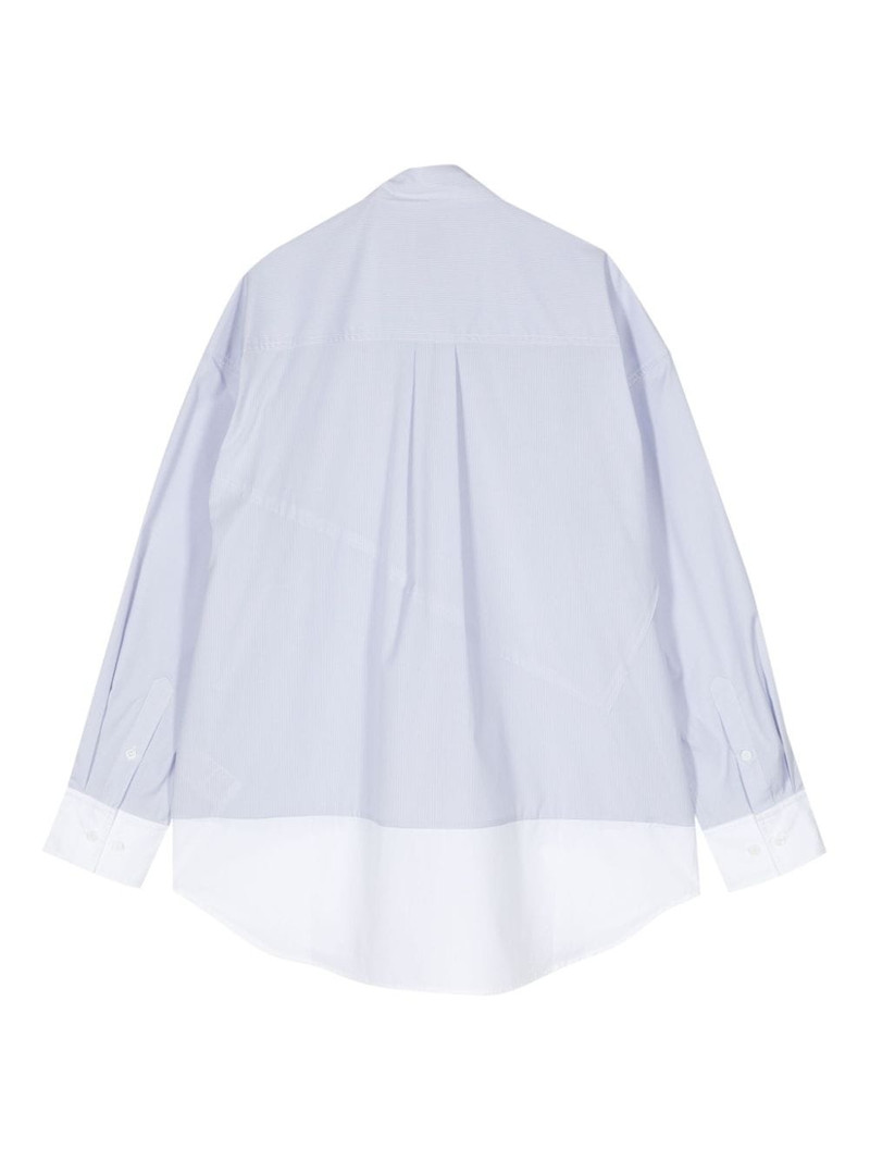 FENG CHEN WANG logo-embroidered patchwork shirt outlook