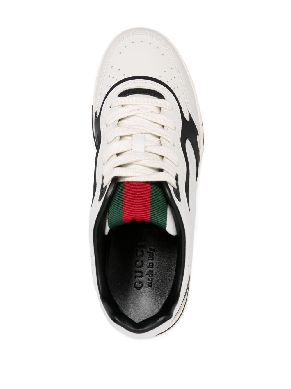 Re-Web panelled leather sneakers - 4
