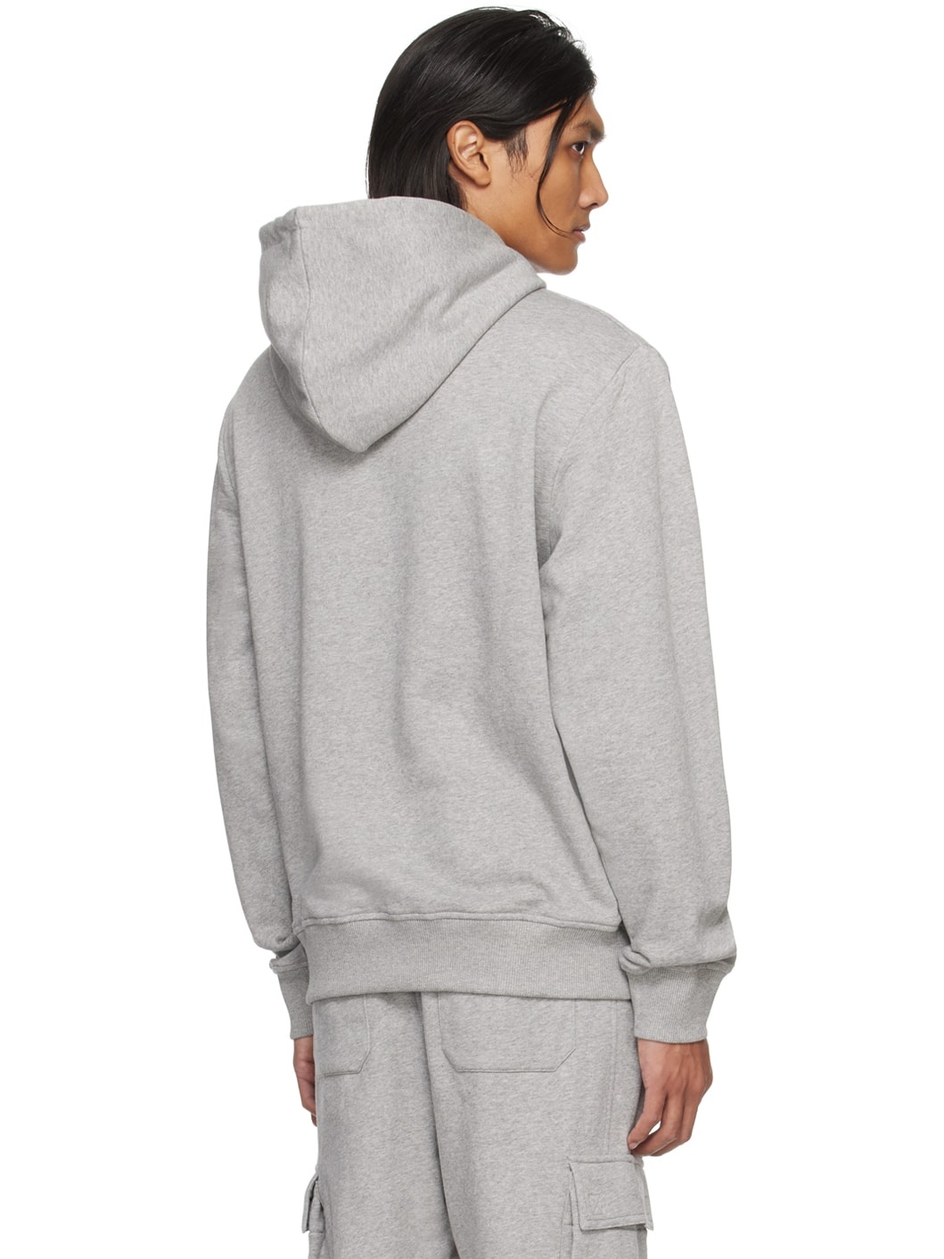 Gray Printed Hoodie - 3