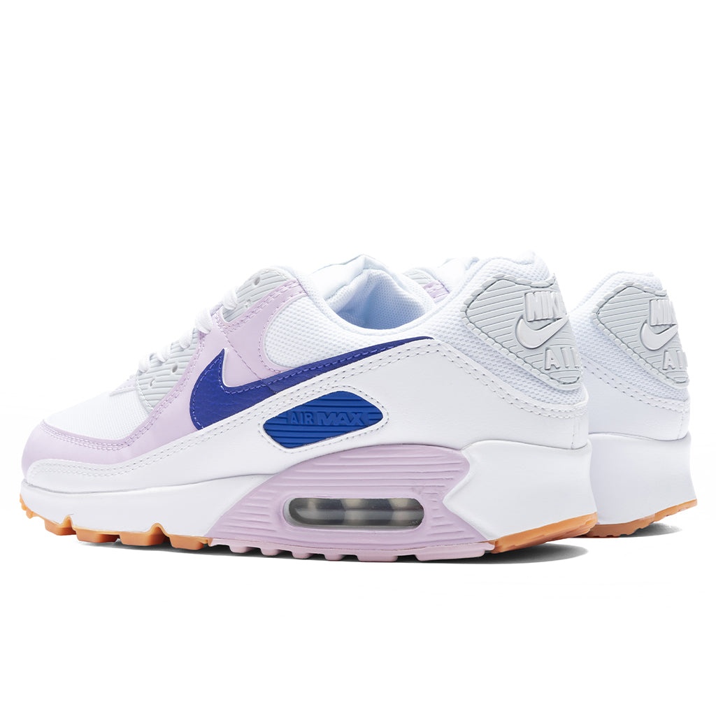 NIKE WOMEN'S AIR MAX 90 - WHITE/LAPIS/PURE PLATINUM - 3