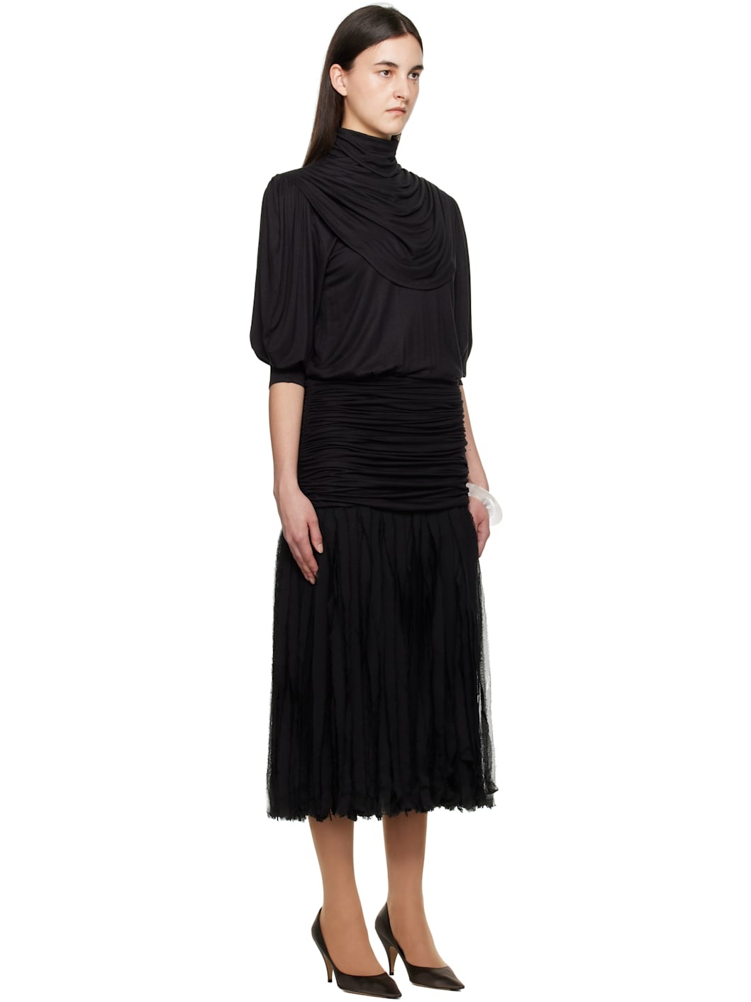 Black Terra Midi Dress - 2