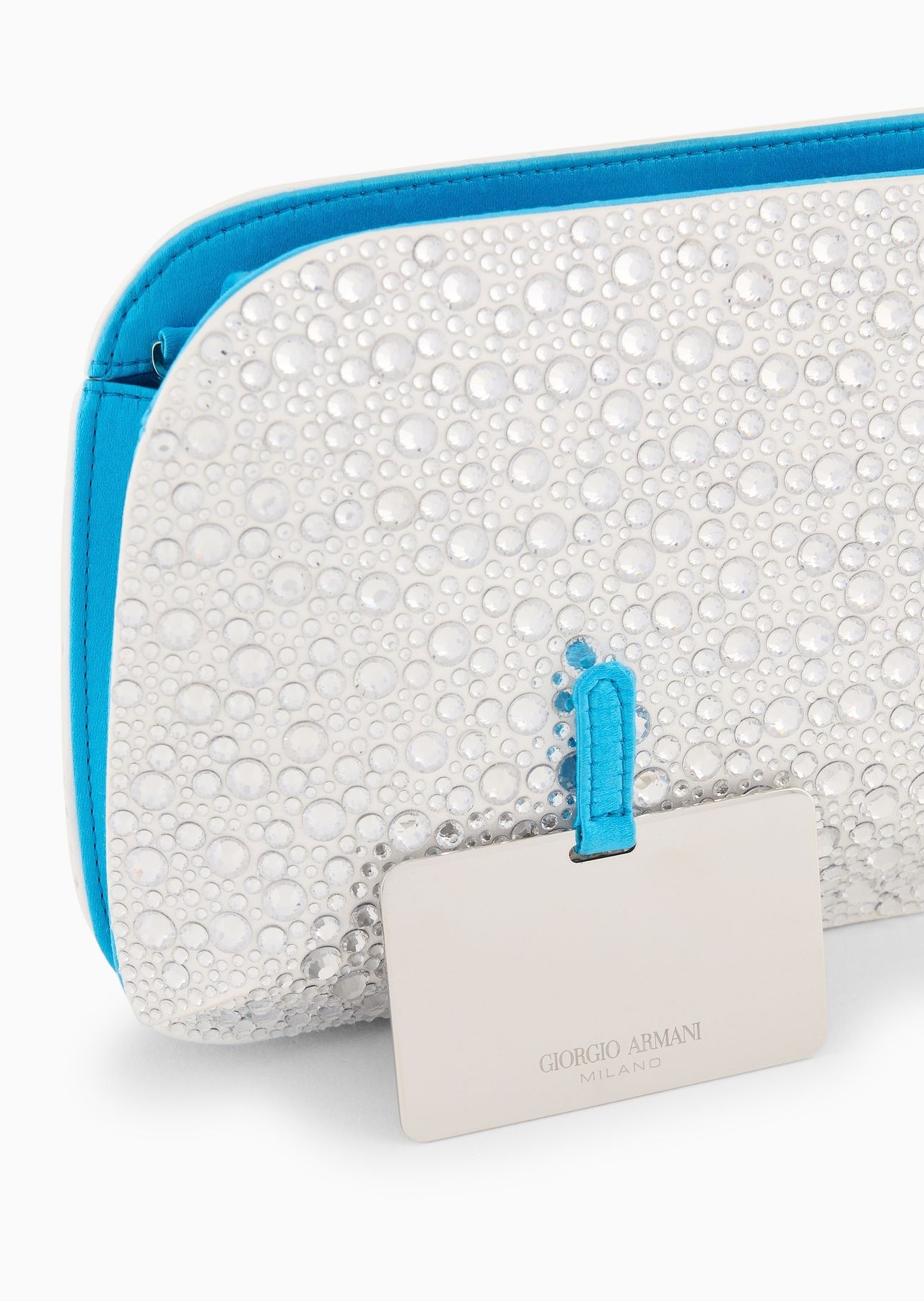 La Prima satin and rhinestone clutch bag - 6