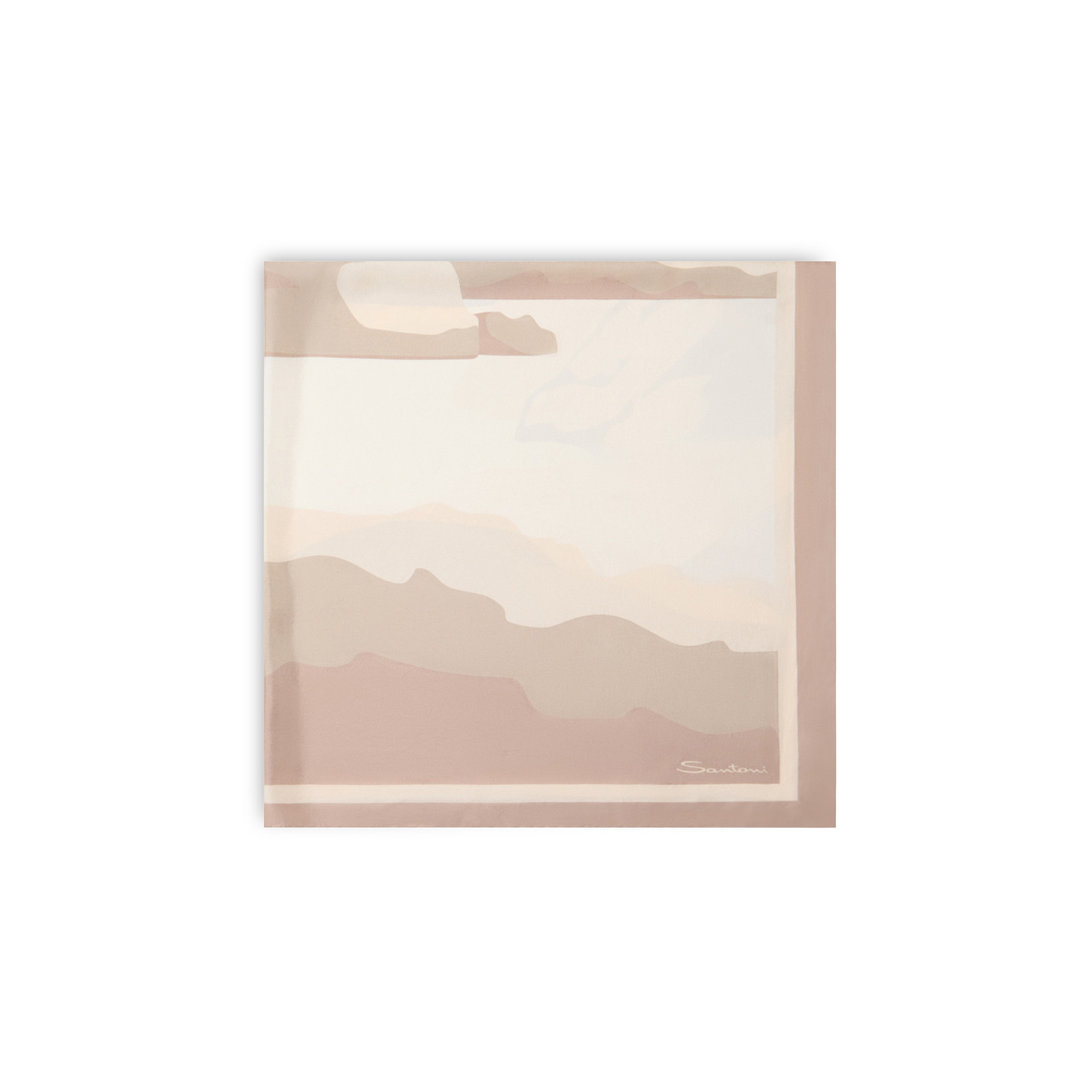 Beige  silk scarf - 3
