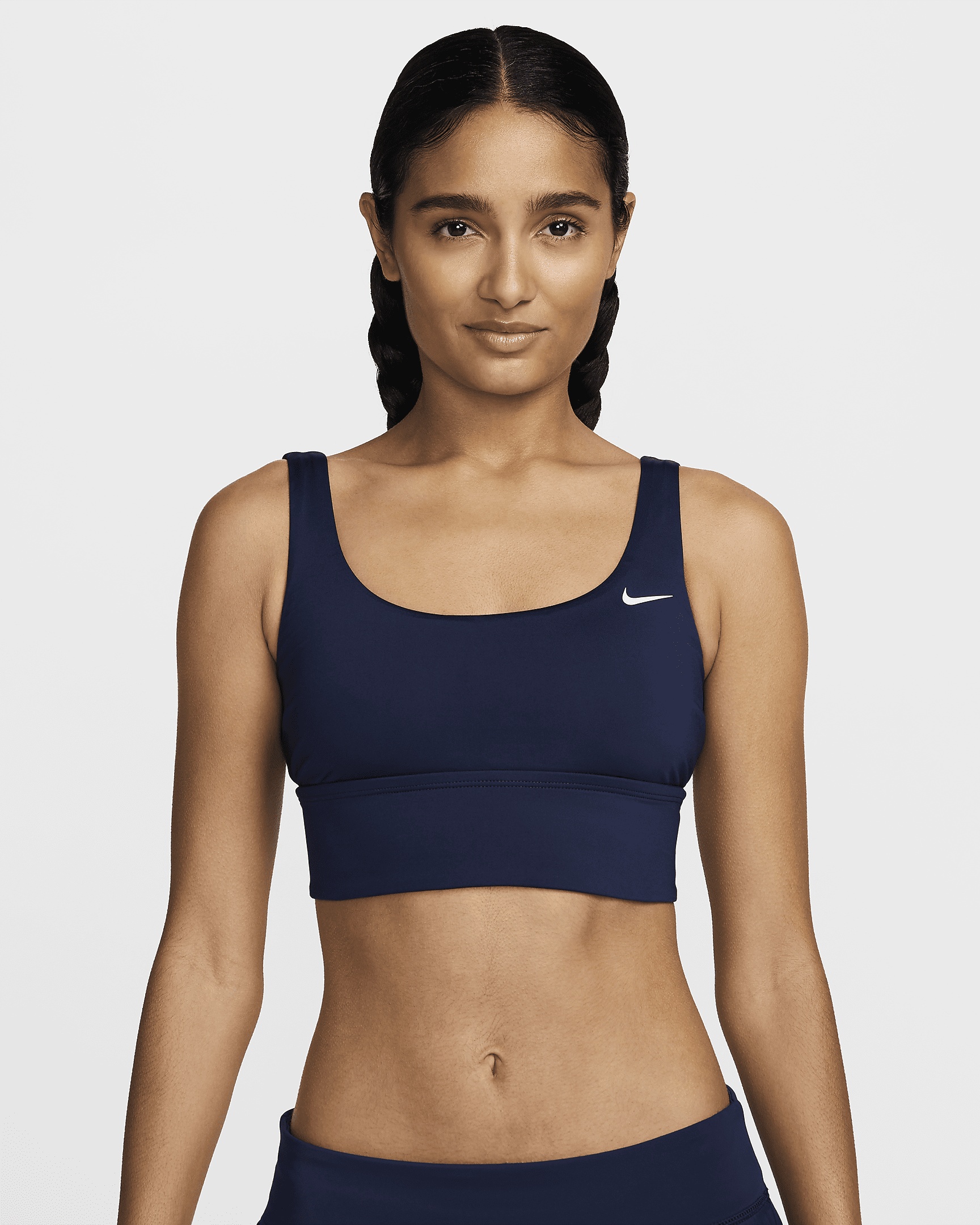Nike Women's Essential Scoop Neck Midkini Swim Top - 1