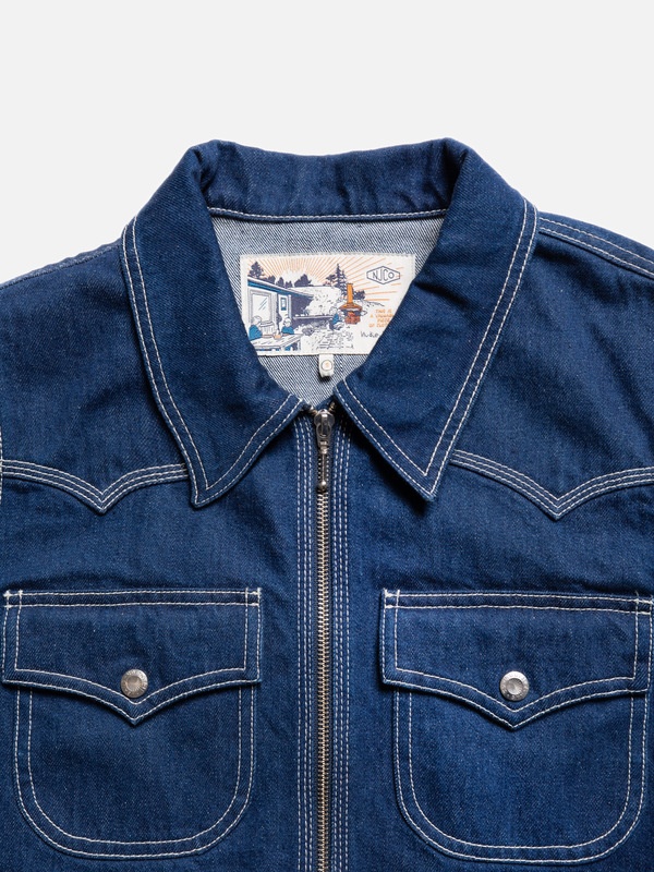 Anja Western Denim Jacket Blue - 4