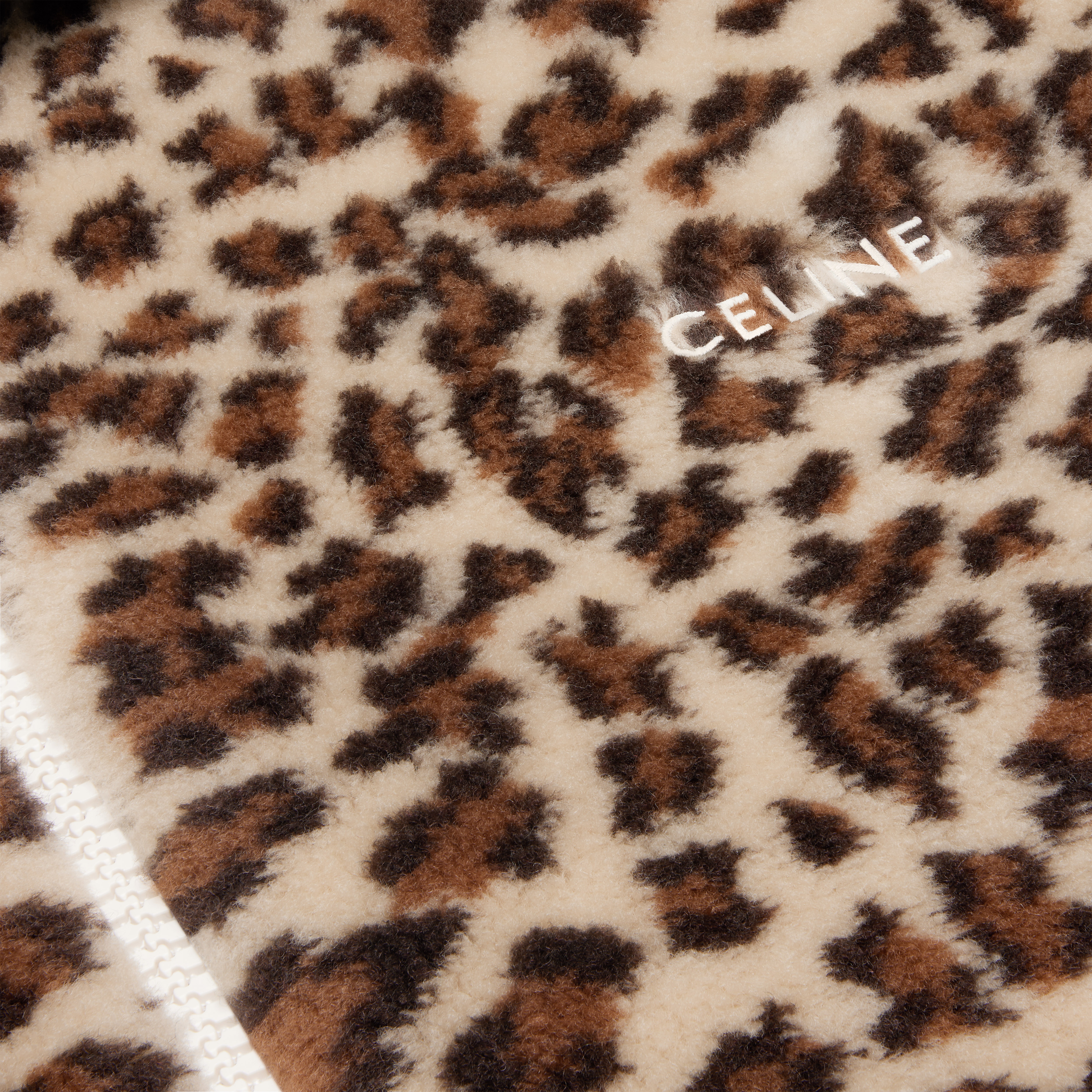 celine jacket in leopard-print fleece - 4