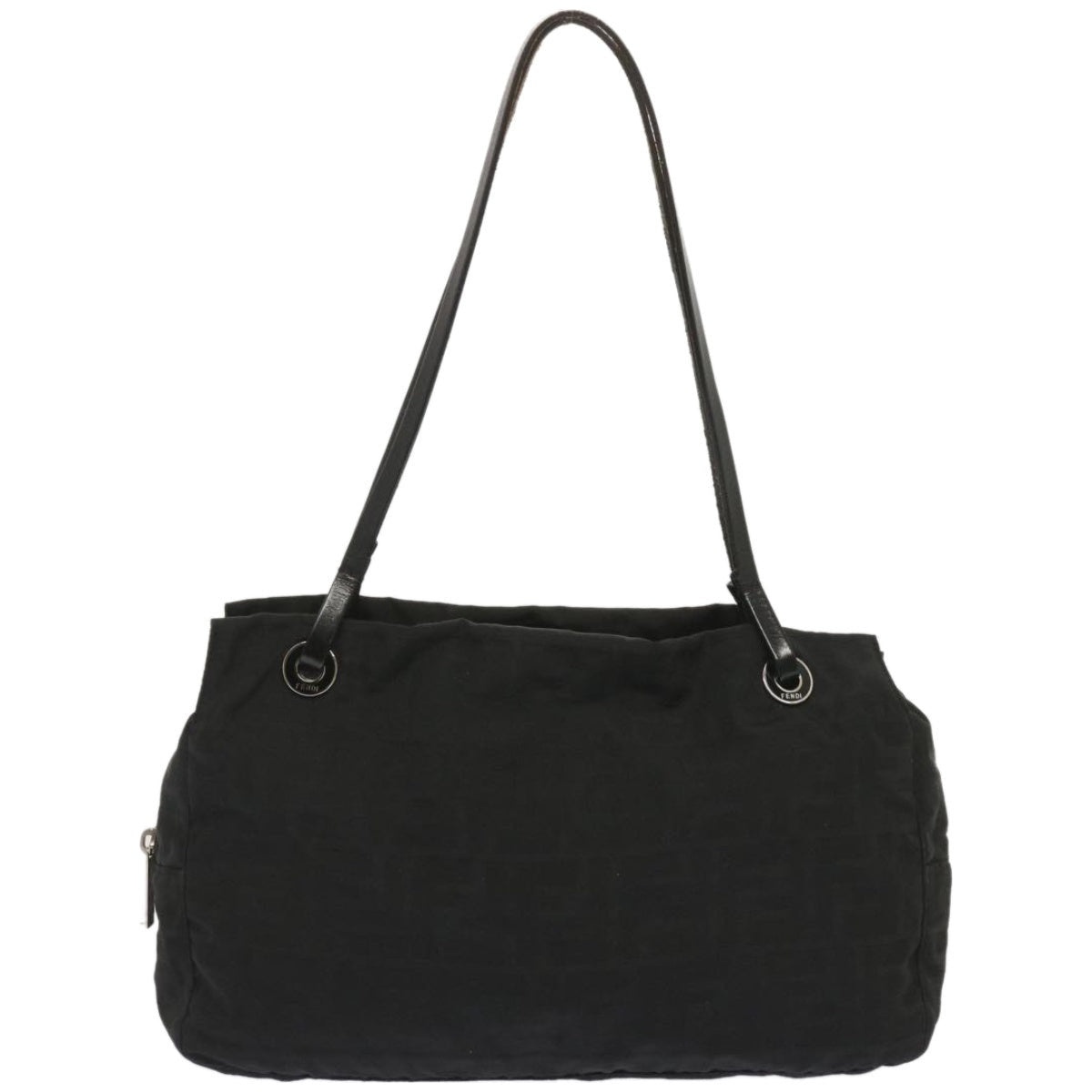 FENDI Zucca Canvas Hand Bag Black - 2