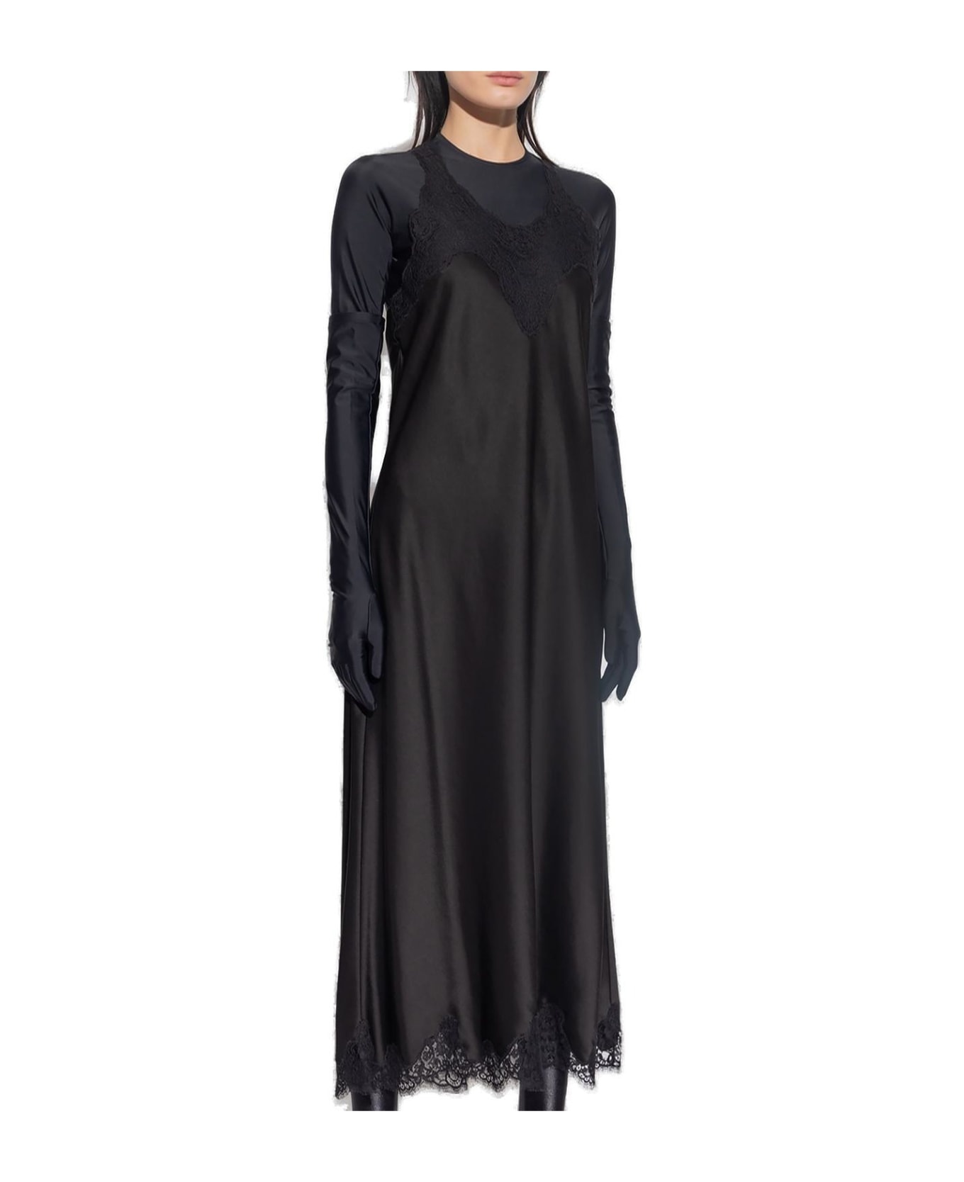 Satin Strappy Midi Dress - 2