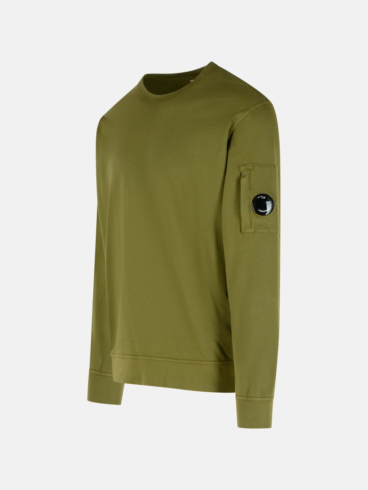 GREEN COTTON SWEATSHIRT - 2