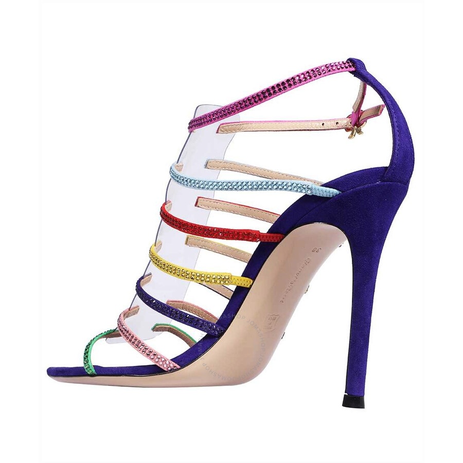 Gianvito Rossi Ladies Multicolored Mirage Strappy Crystal Sandals - 3