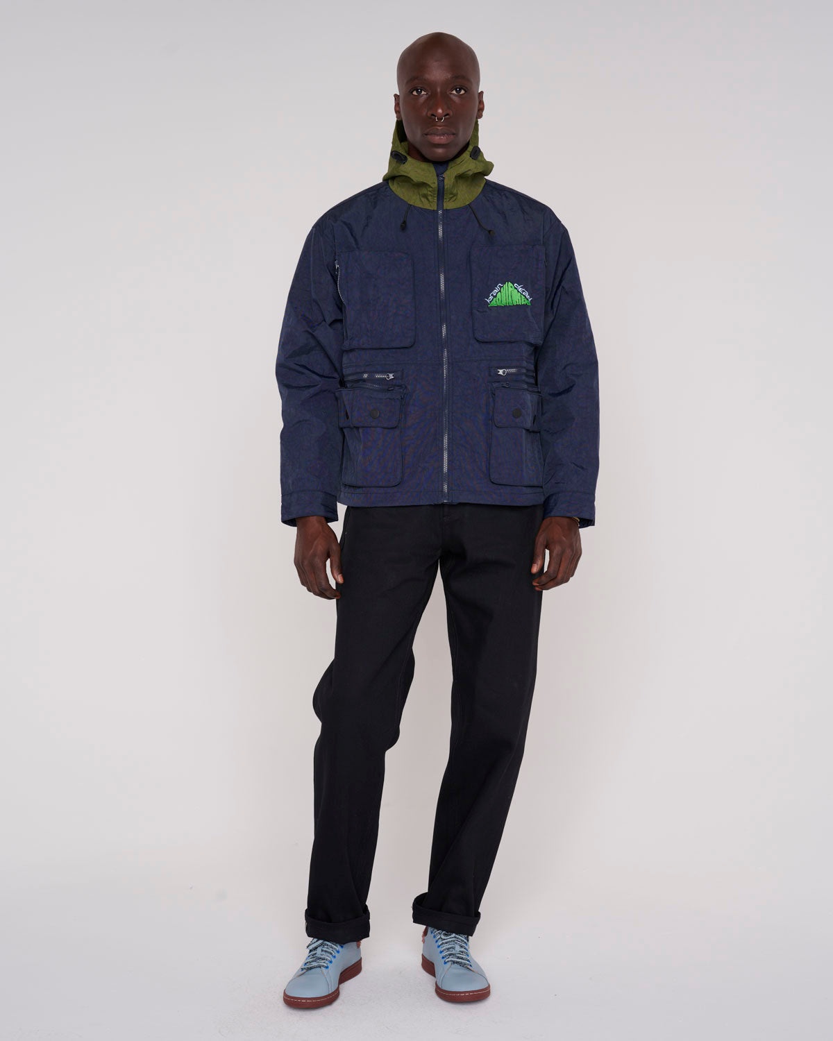Cropped Hunting Jacket - Navy - 9
