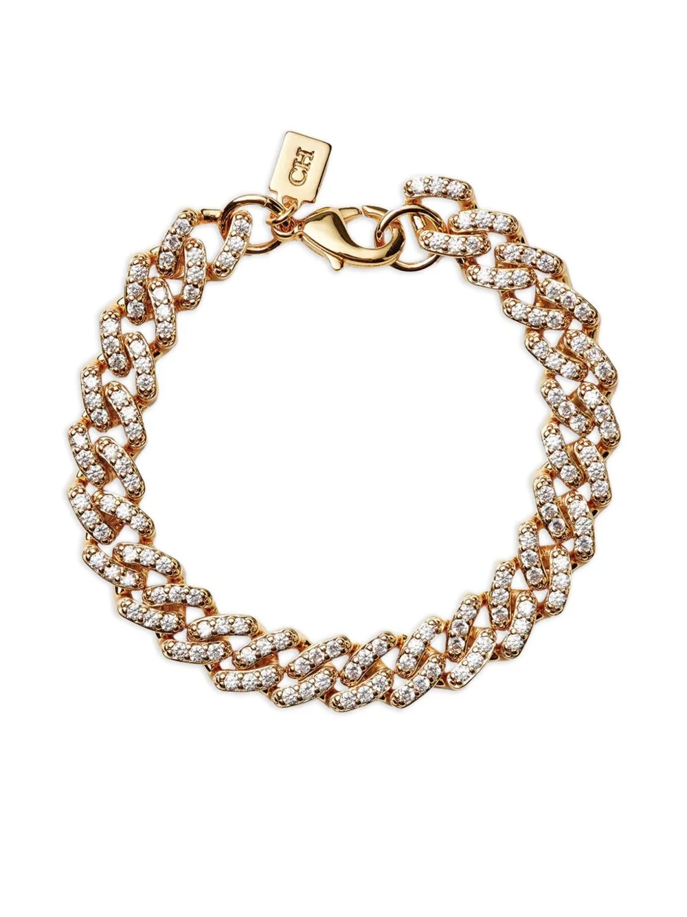 embellished cuban-chain bracelet - 1