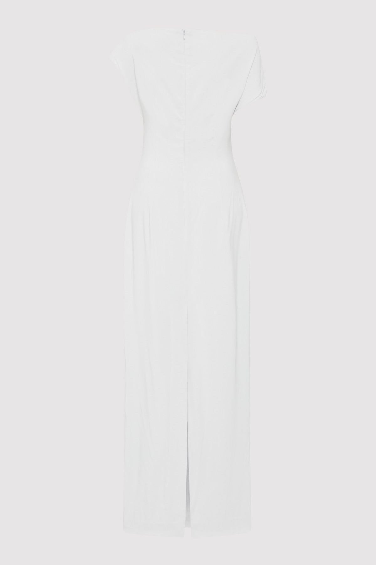 Asymmetric Off Shoulder Dress - Sliver - 7