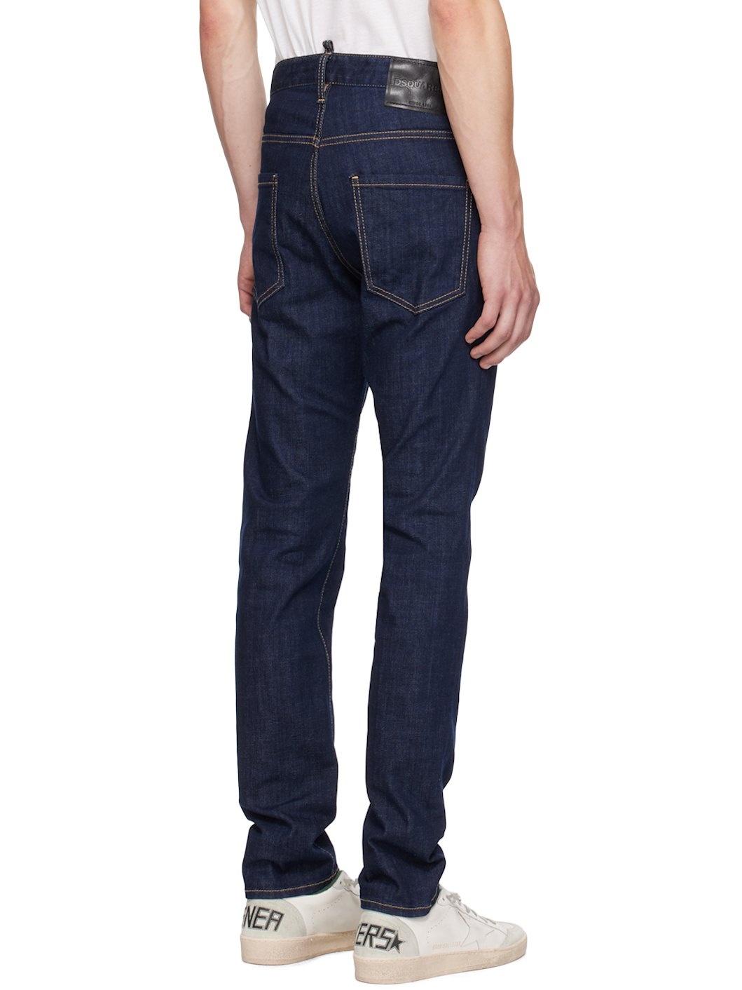 Blue Dark Rince Wash Cool Guy Jeans - 3