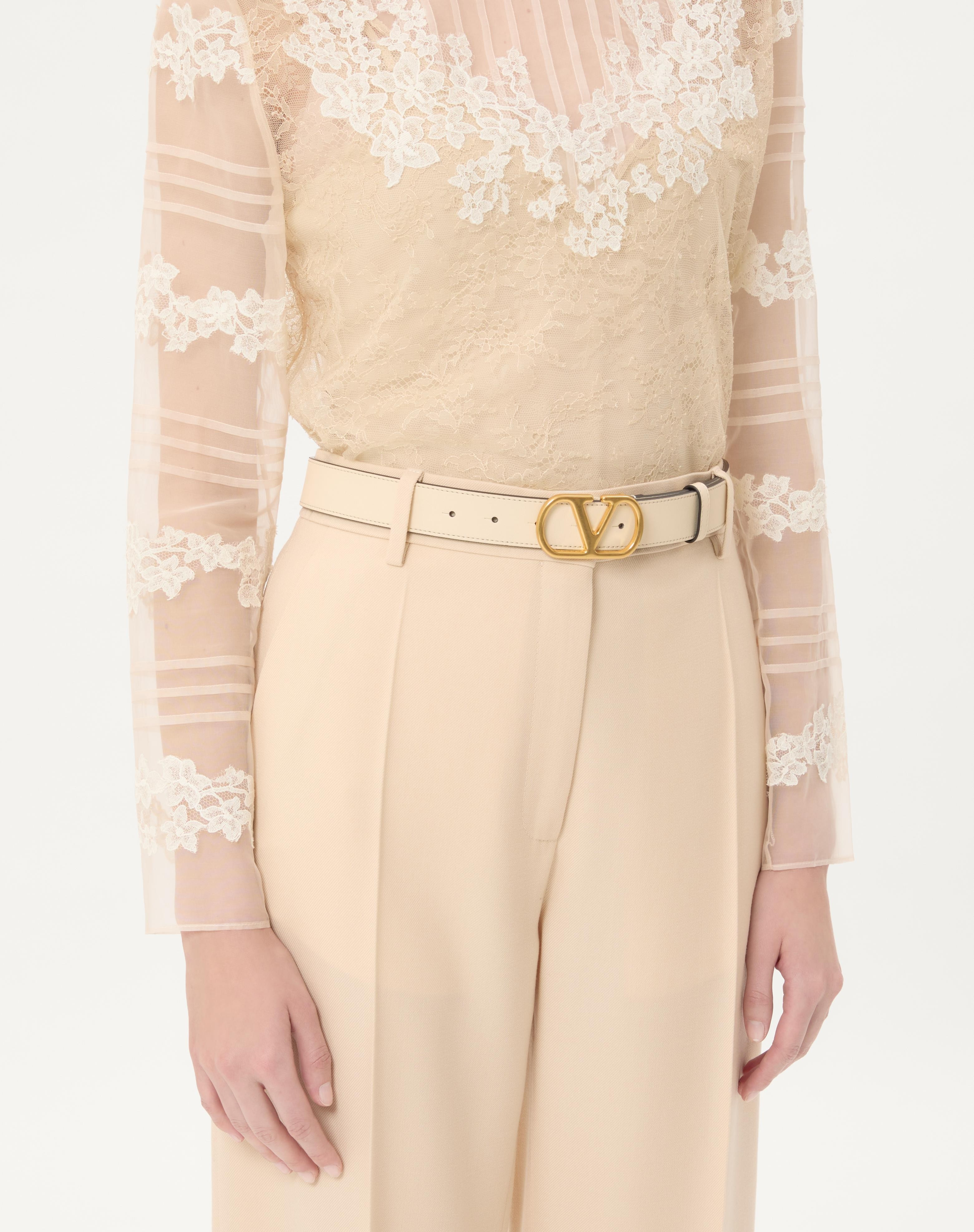 VLOGO SIGNATURE BELT IN SHINY CALFSKIN 30 MM - 2