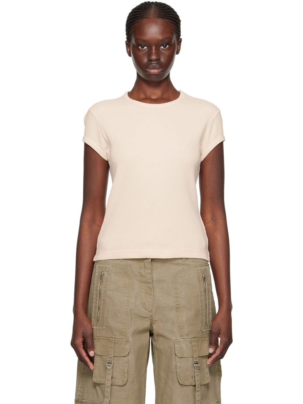 Beige Patch T-Shirt - 1