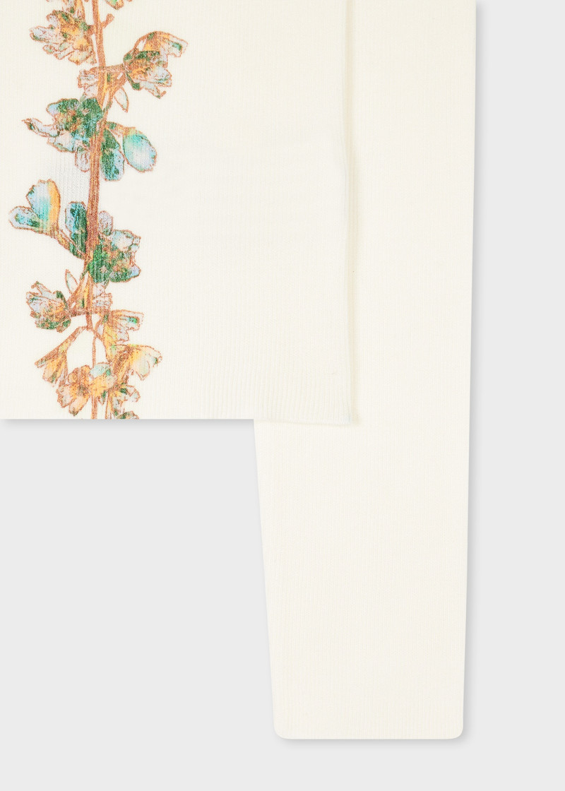 Paul Smith Women's Ecru Organic Cotton 'Infloressence' Cardigan outlook