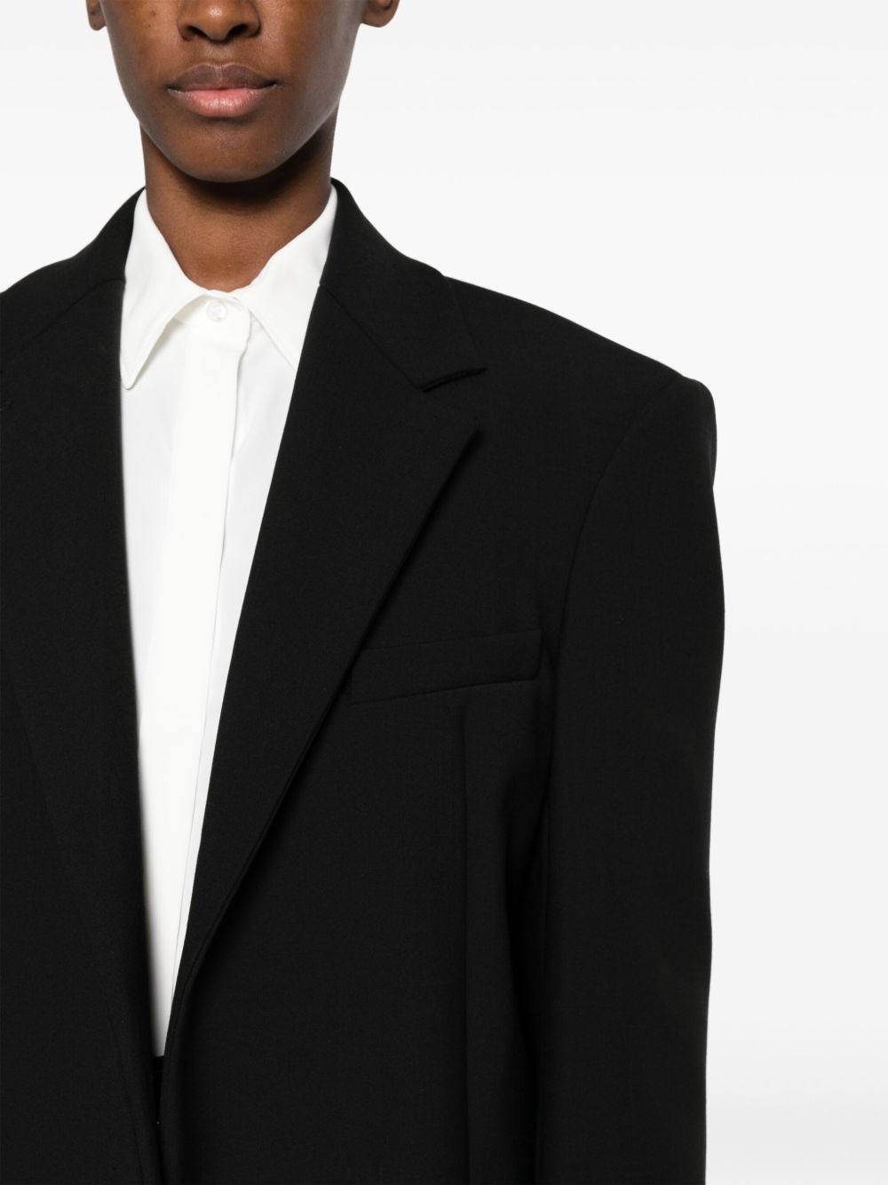 belted-waist tailored blazer - 6