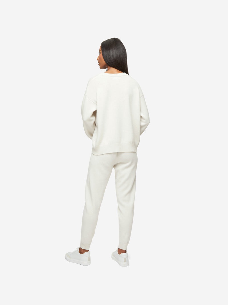 Women's Track Pants Daphne Cashmere Winter White - 4