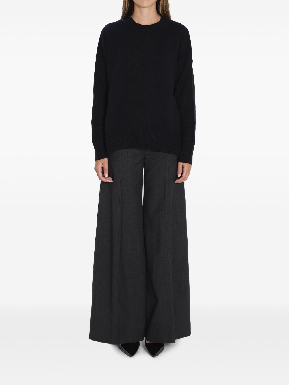 ribbed crew-neck cashmere sweater - 2