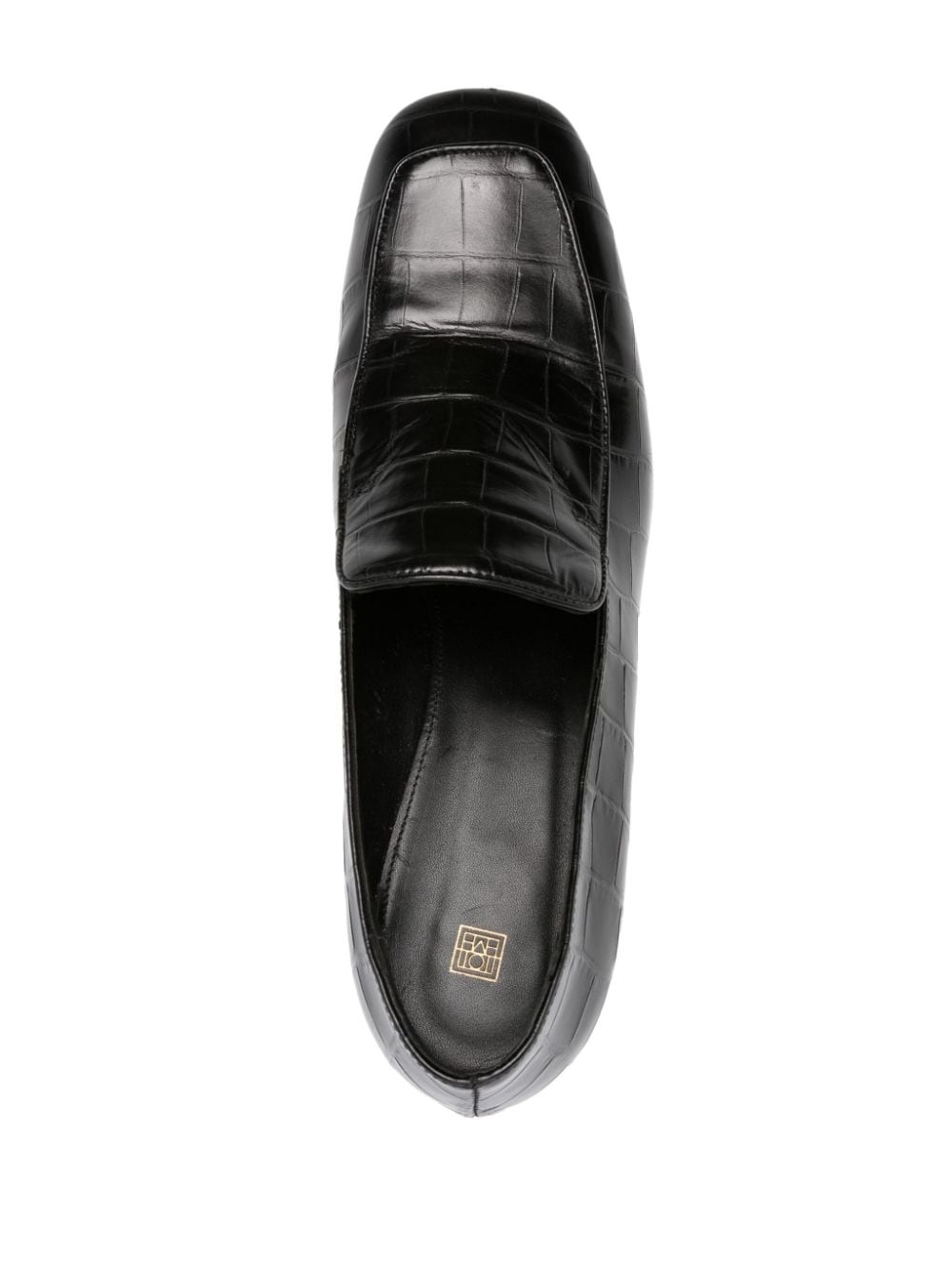 heeled leather loafers - 4