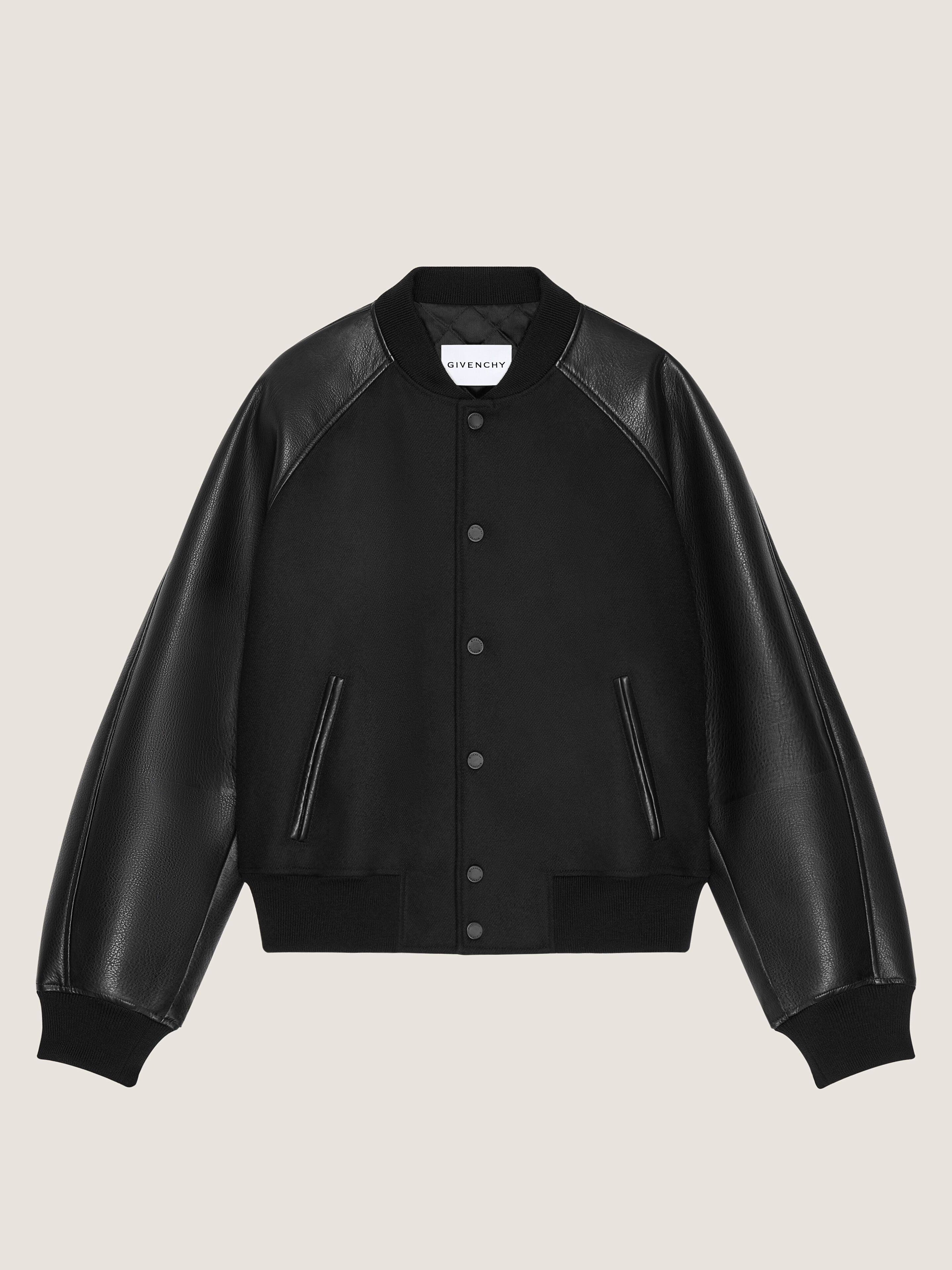 MIX MATERIAL BLOUSON WITH GIVENCHY PARIS EMBROIDERY - 1