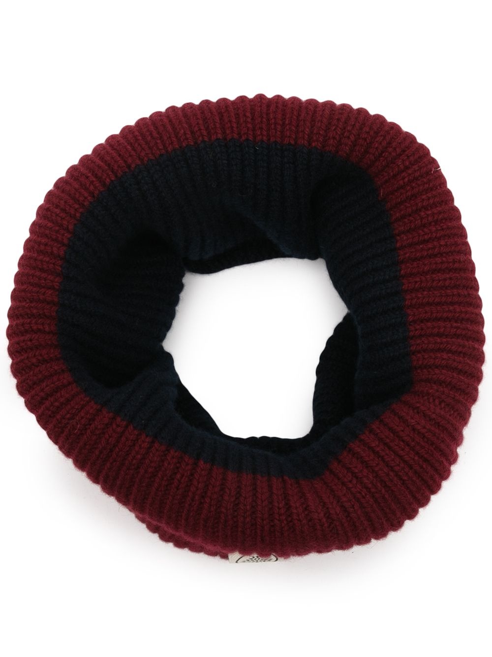 colour-block ribbed knit snood - 1