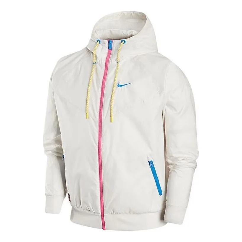 Nike Woven Sports Hooded Windbreaker Jacket 'White' FJ7680-030 - 1