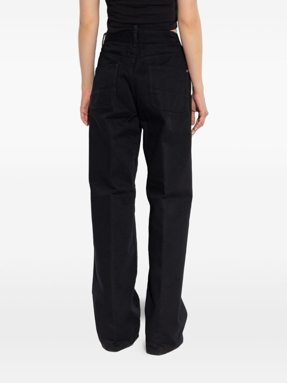 cotton straight-leg jeans - 4