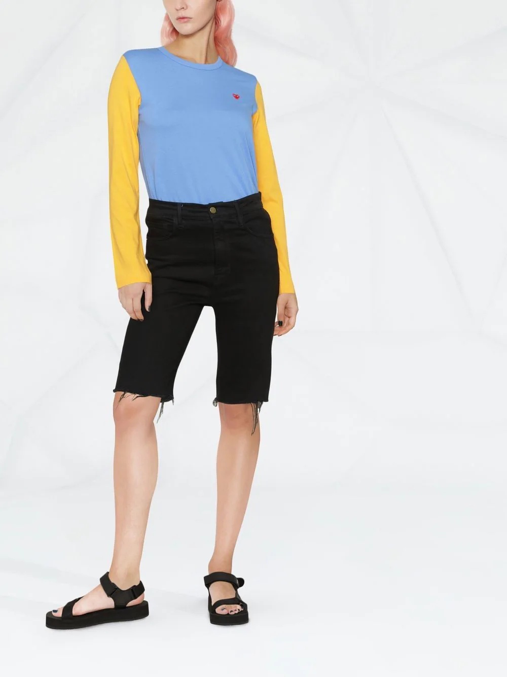 two-tone knitted jumper - 2