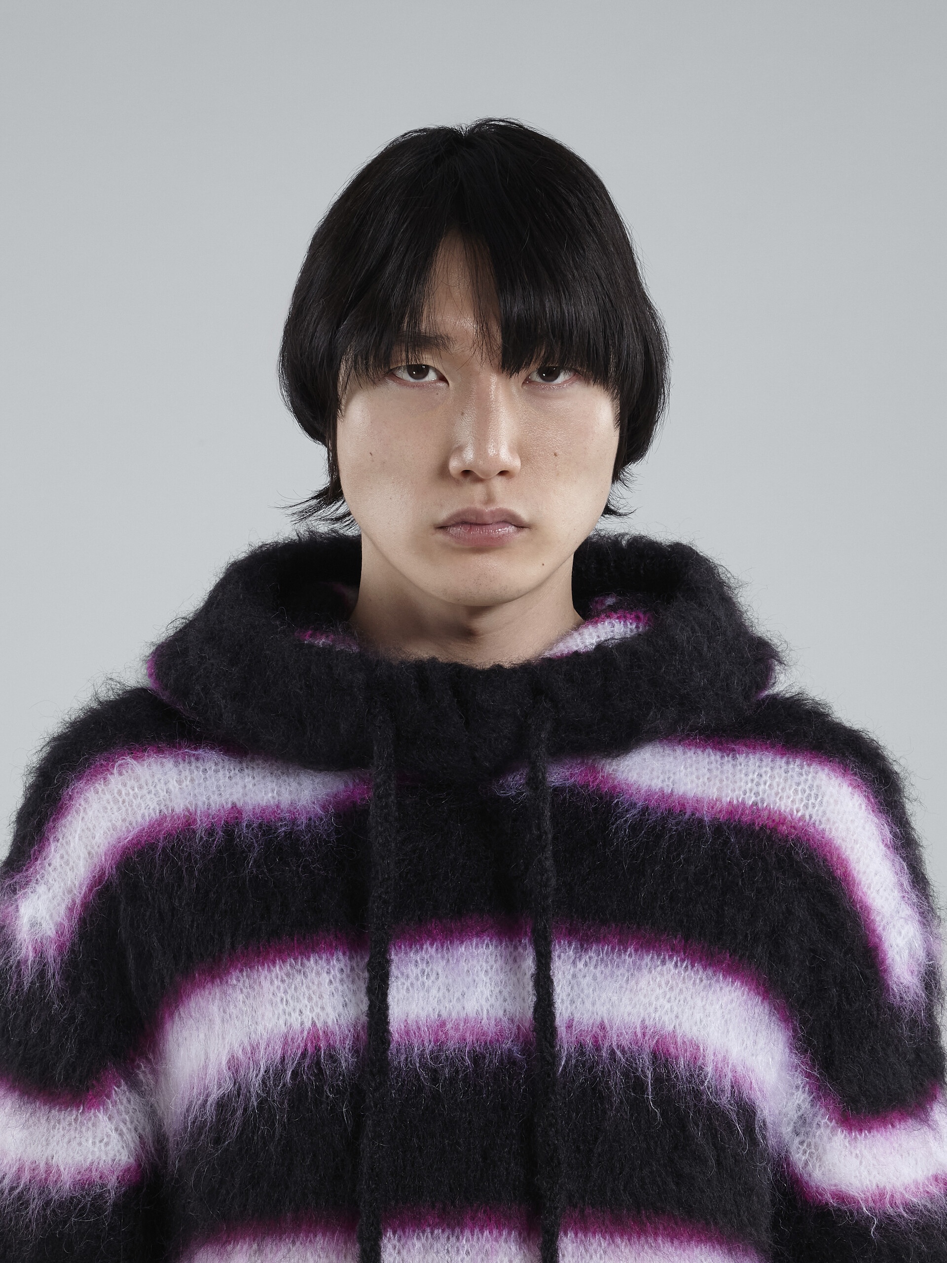 STRIPED MOHAIR AND WOOL CREWNECK SWEATER - 4
