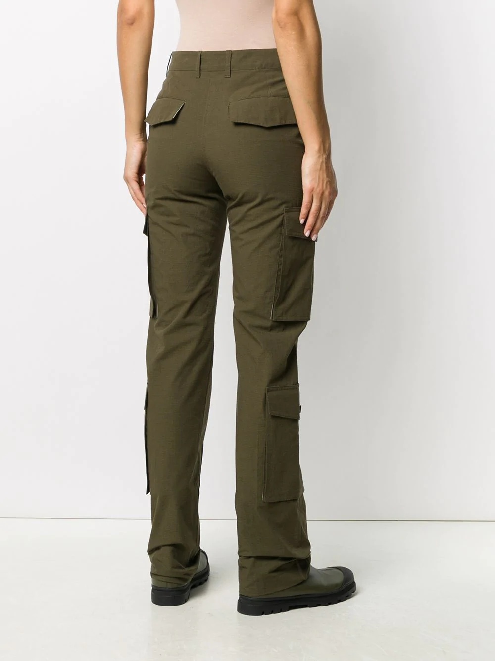 utilitarian straight-leg trousers - 4