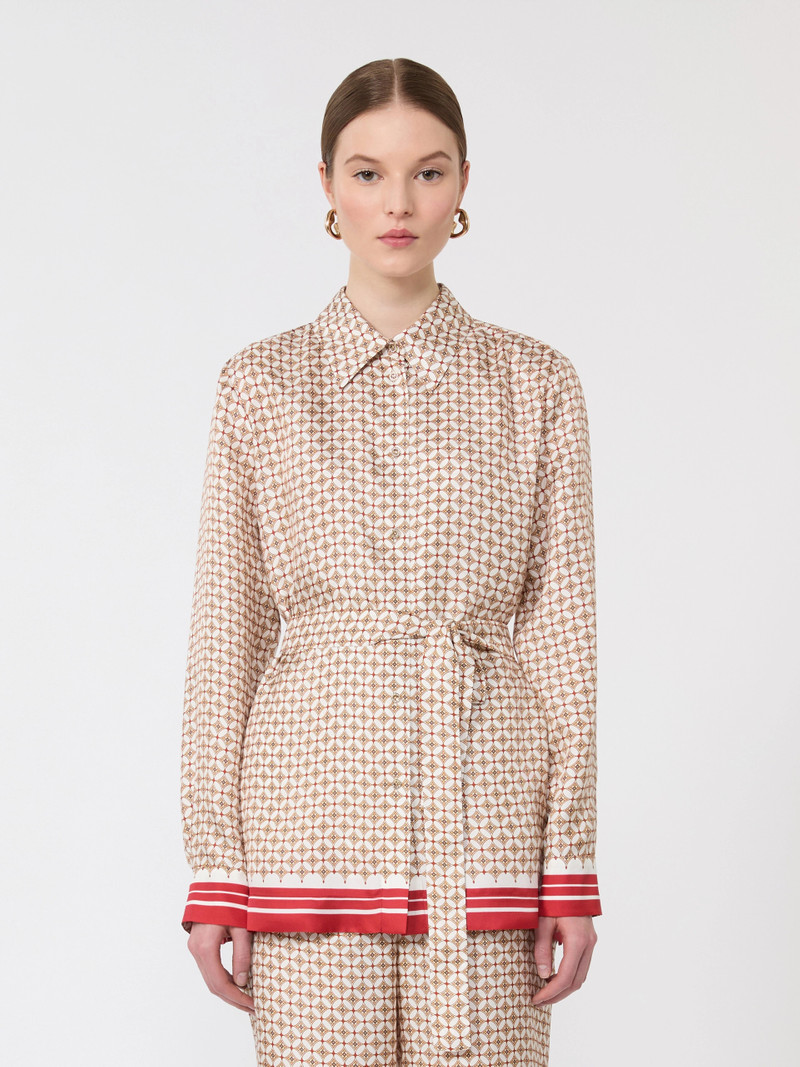 TENUTA Printed silk shirt - RED 3