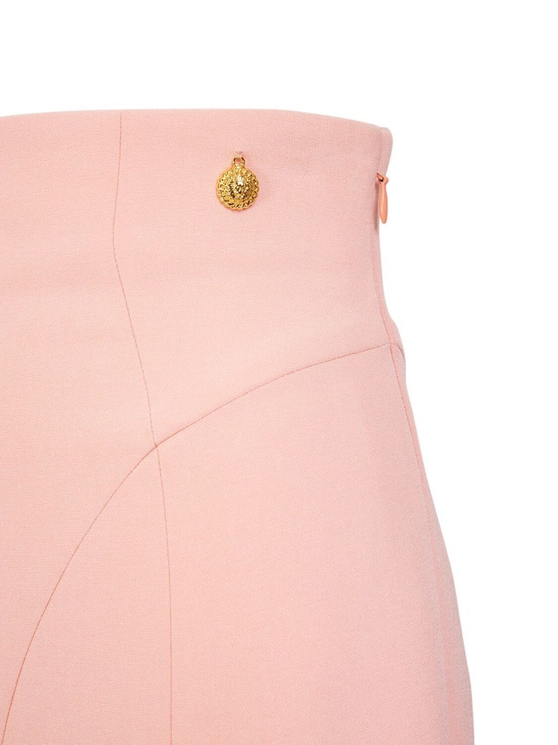 High waist viscose crepe mini skirt - 5